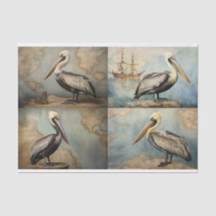 Pelican Collage 2 Decoupage Paper