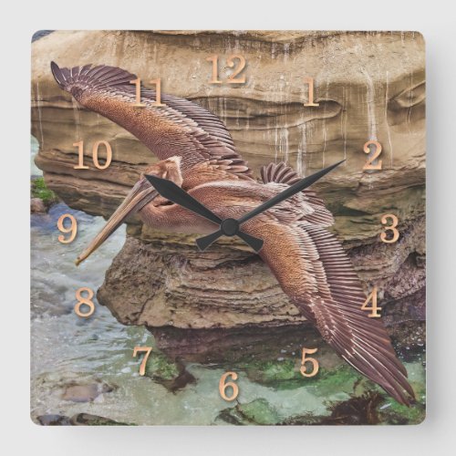 PELICAN COVE NAVIGATOR SQUARE WALL CLOCK