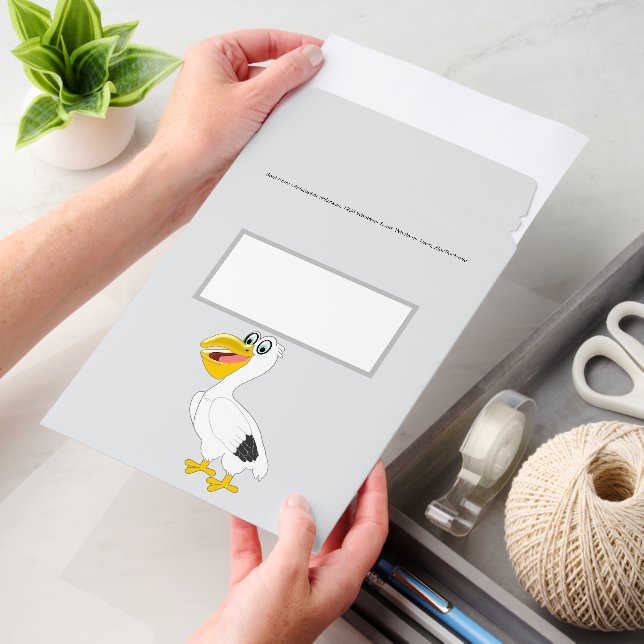 Pelican Design Any Colour Background Envelope Mailers (Desk)