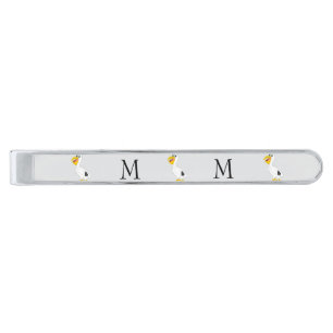 Pelican Design Monogrammed Silver Finish Tie Bar