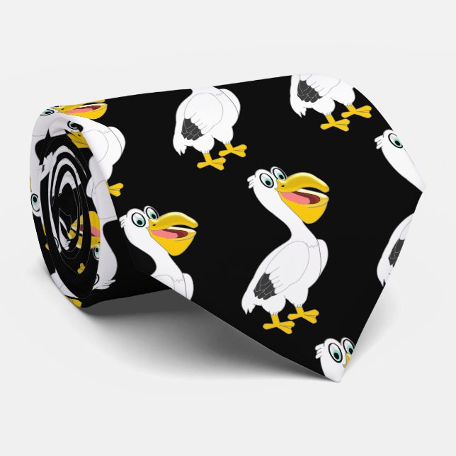 Pelican Design Neck Tie (Rolled)