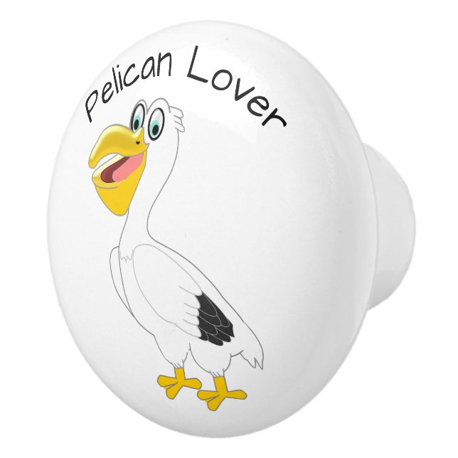 Pelican Design Personalised Ceramic Knob (Right)