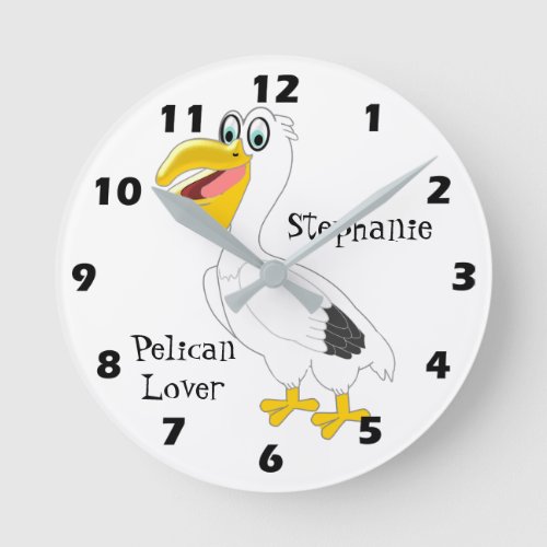 Pelican Design Personalised Round Clock