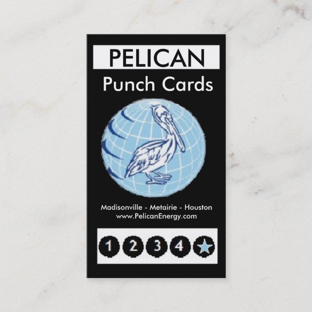 Pelican Energy Punch Cards 20 (Front)
