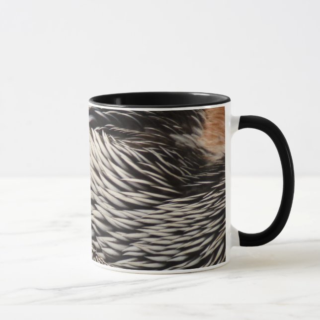 Pelican Feathers Abstract Nature Photography Mug (Right)