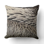 Pelican Feathers Abstract Nature Photography Throw Pillow