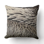Pelican Feathers Nature Photography Throw Pillow