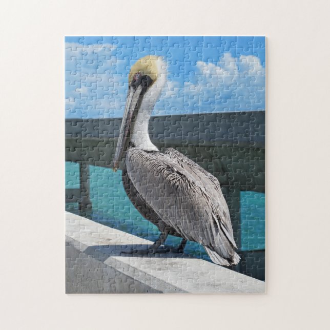 Pelican Florida Keys Bridge Jigsaw Puzzle (Vertical)