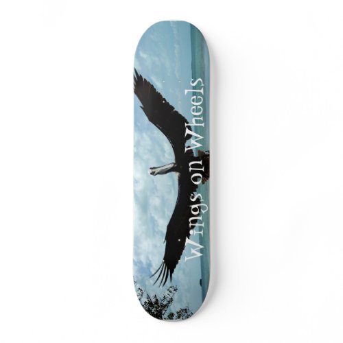 Pelican flying bird Wings Wheels Skateboard deck skateboard