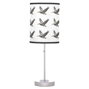 Pelican Flying Patterned Lampshade Table Lamp