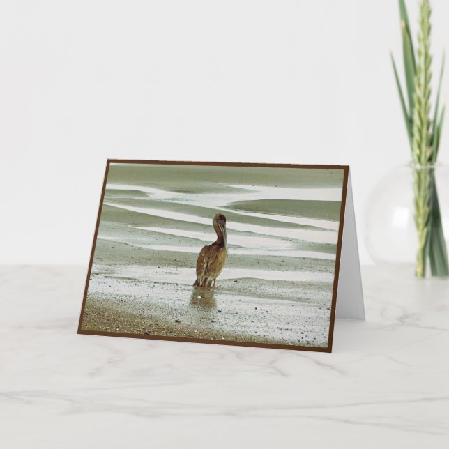 Pelican Folded Greeting Card (Front)