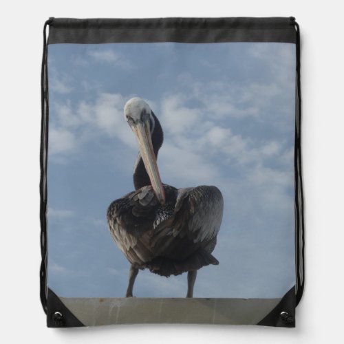 Pelican from Peru Drawstring Backpack