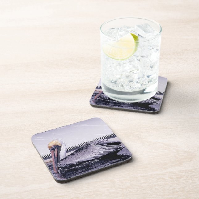 Pelican Gliding Beverage Coaster (Right Side)