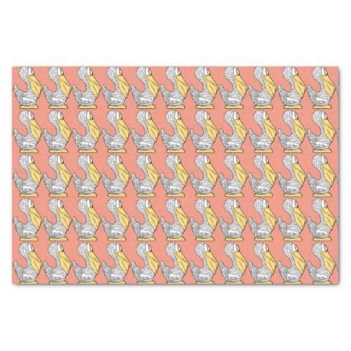 Pelican Illustration tissue paper