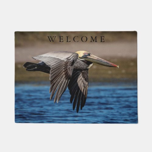 Pelican in flight doormat