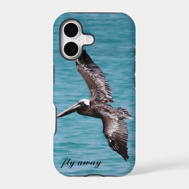 Pelican in flight iphone case (Back)