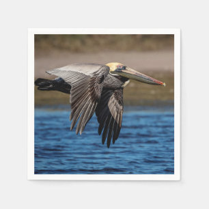 Pelican in flight napkins