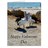Pelican Love, Valentines Day, Big Greeting Card. (Front)