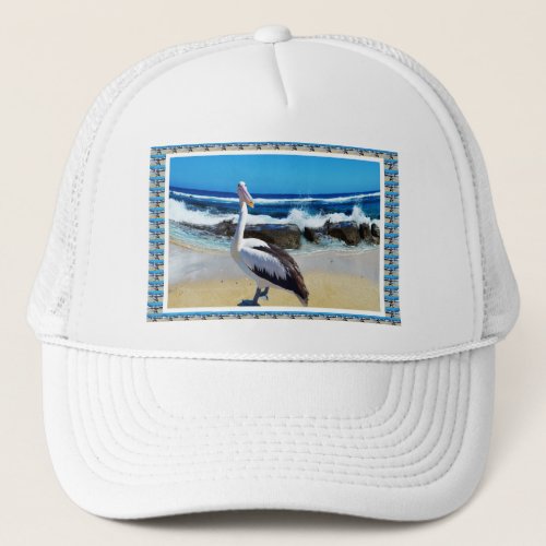 Pelican Loving The Beach Splashes Trucker Hat