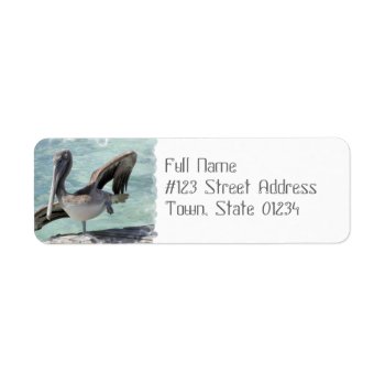 Pelican Mailing Labels by WildlifeAnimals at Zazzle