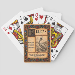 Pelican, Medieval Bestiary Art Poker Cards