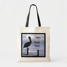 Pelican Ocean Shoreline Tote Bag