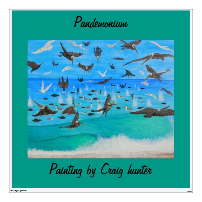 Pelican pandemounium wall sticker (Front)