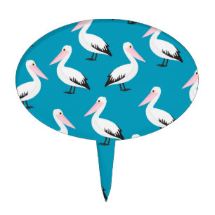 Pelican pattern cake topper