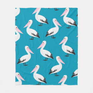Pelican pattern fleece blanket