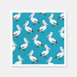 Pelican pattern paper napkins