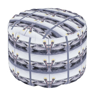 Pelican Pattern Pouf