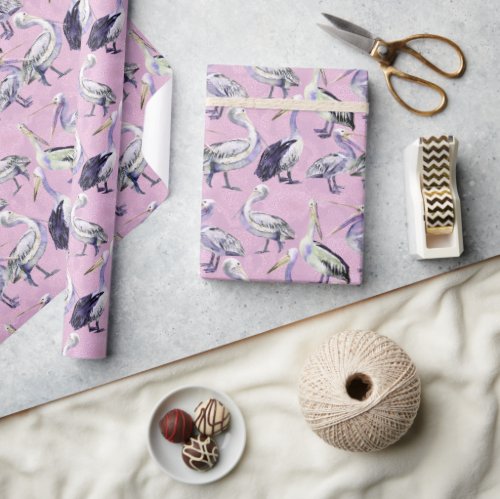 Pelican Pattern Wrapping Paper