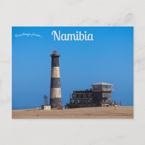 Pelican Point Lighthouse Walvis Bay Namibia Postcard