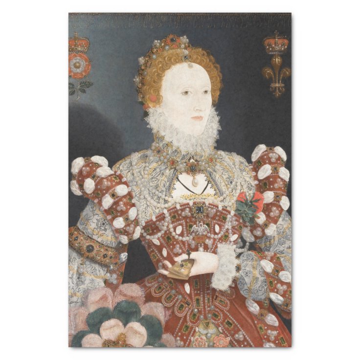 Pelican Portrait Queen Elizabeth I Tissue Paper Zazzle