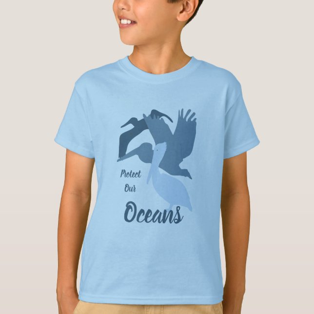 Pelican Protect Our Oceans Boy's T-Shirt (Front)