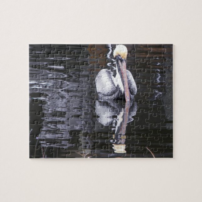 Pelican Reflecting Jigsaw Puzzle (Horizontal)