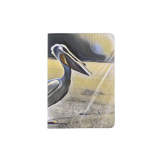 Pelican Spirit Animal In Yellow Passport Holder