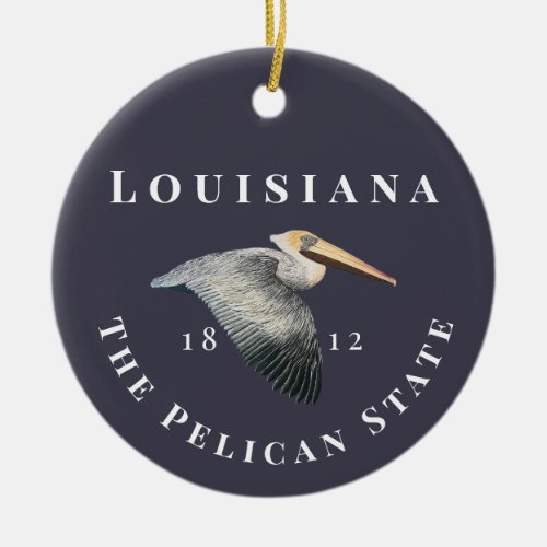 Pelican State 1812 Ceramic Ornament