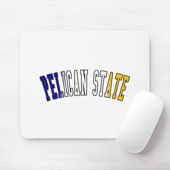 Pelican State in State Flag Colors Mousepad