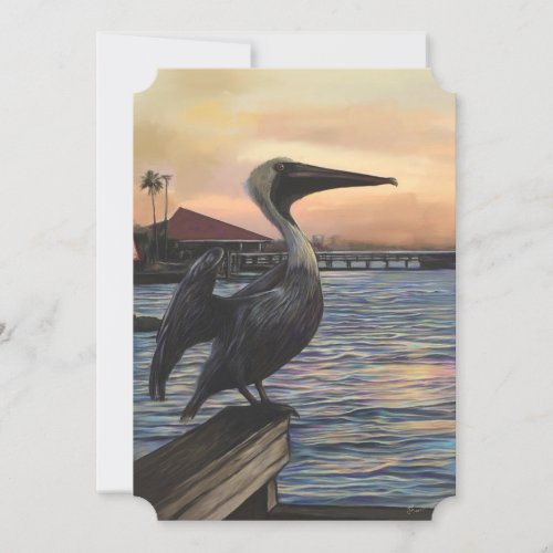 Pelican Sunset _ Flat Note Cards