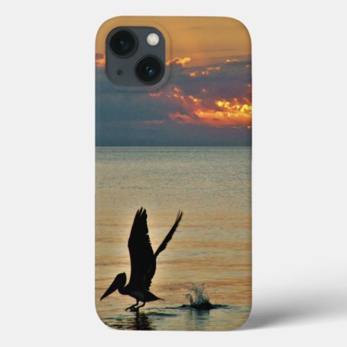 Pelican Take Off At Sunset Gulf Coast Florida iPhone 13 Case