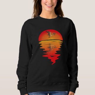 Pelican Tropical Bird Vintage Sunset Pelican Bird  Sweatshirt