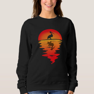 Pelican Viintage Sunset Tropical Bird Animal Pelic Sweatshirt