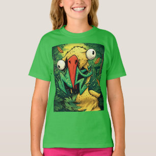 Pelican vs Frog Swamp Never Give Up Funny T-Shirt