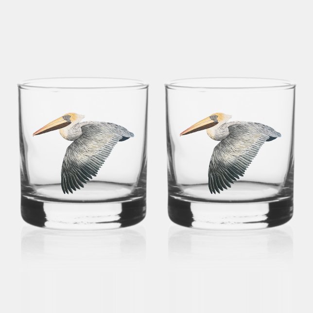 Pelican Whiskey Glass - 2 set (Front)