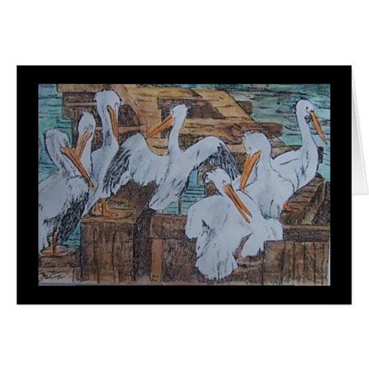 pelicans at Rockport, TX Cards (Front Horizontal)