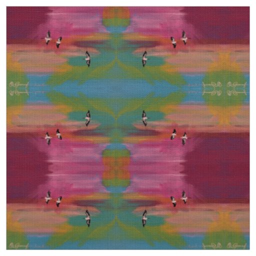 Pelicans at Sunrise Fabric