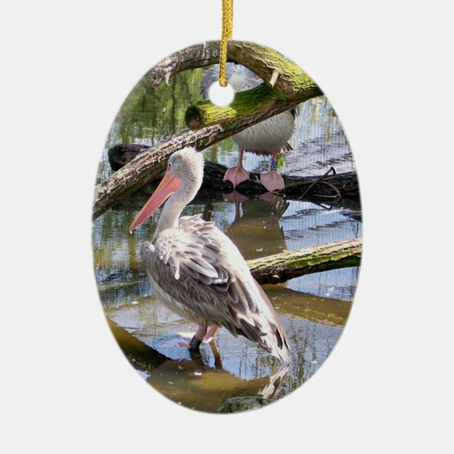 PELICANS CERAMIC ORNAMENT (Front)