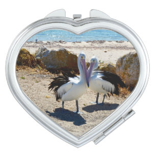 Pelicans In Love, Compact Mirror
