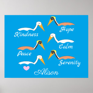 Pelicans in Meditation Poster